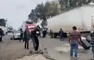 Propietarios de tractocamiones varados por manifestantes advierten que pasarn por donde est el bloqueo al Aeropuerto de Tijuana