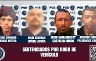 Fiscala regional de Tijuana obtiene sentencias contra 4 implicados en robo de vehculos