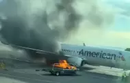 VIDEO Avin de American Airlines se incendia en Denver