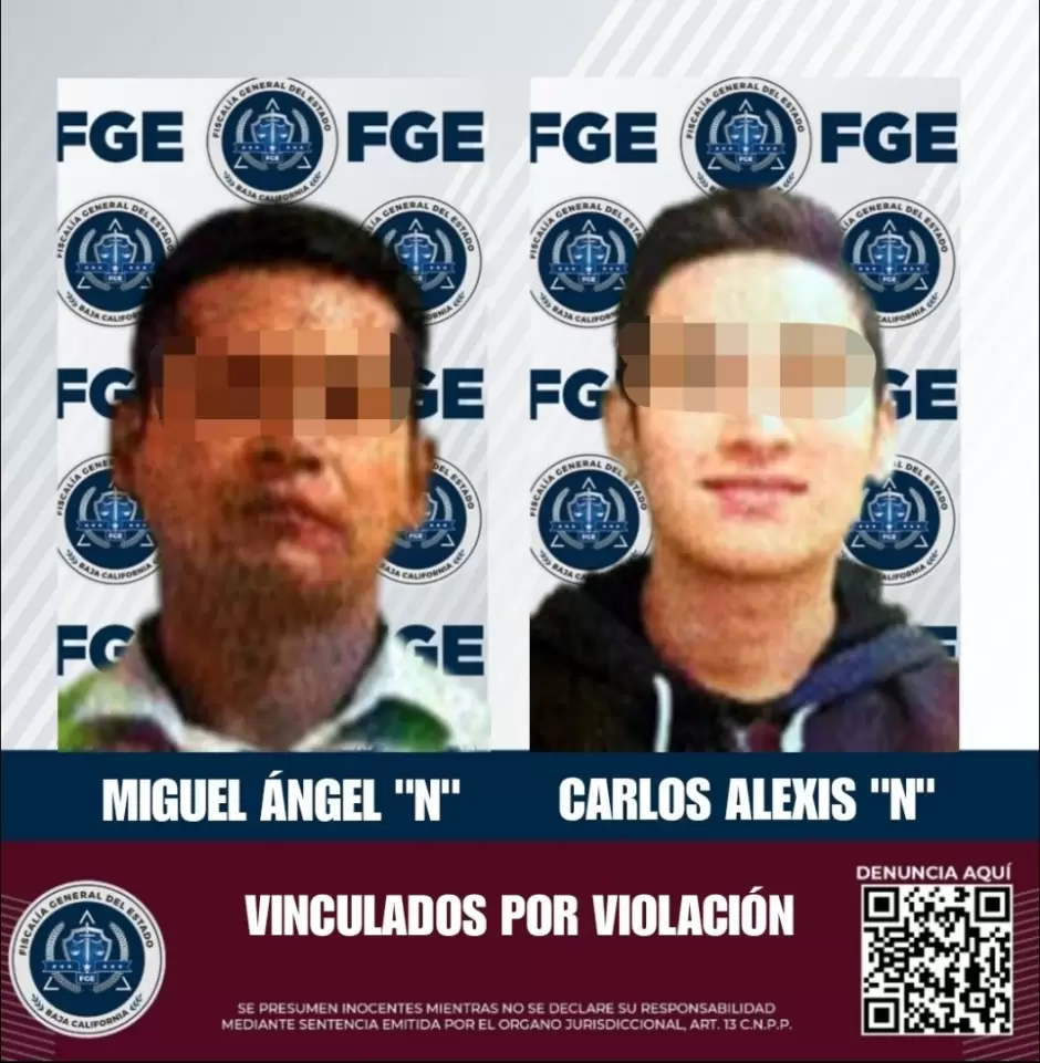 Dos hombres vinculados a proceso por el delito de violacin