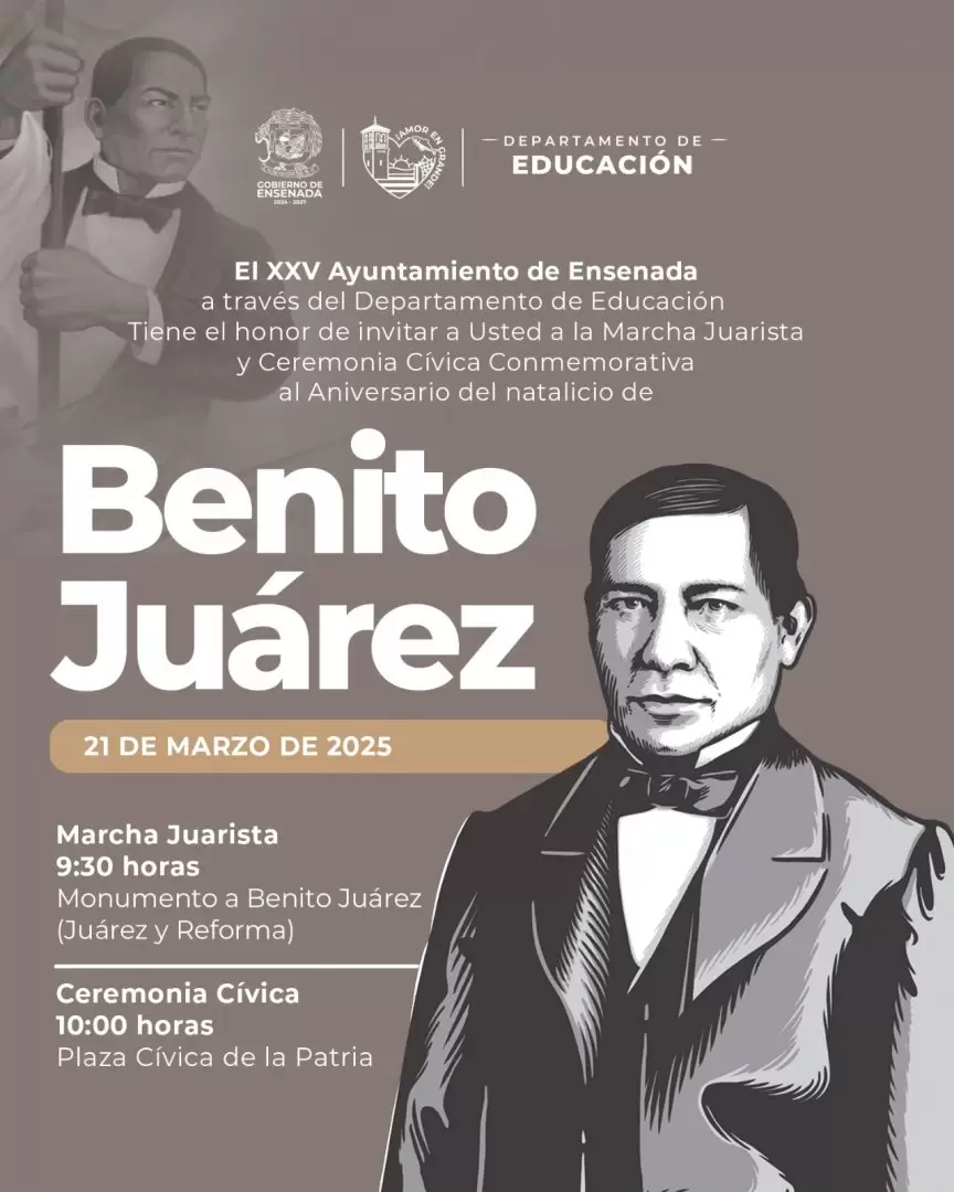 Conmemorativas al natalicio de Benito Jurez