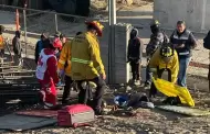 Bomberos de Tijuana atienden cada de estructura metlica en Calle Ferrocarril