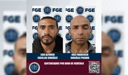 Sentenciados por robo de vehculos