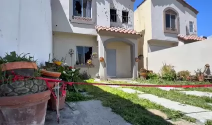 Casa baleada en residencial