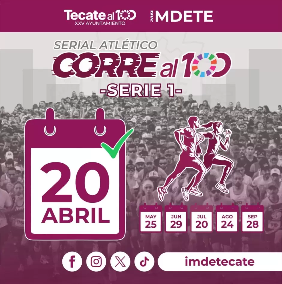 Serial Atltico "Corre al 100" en Tecate