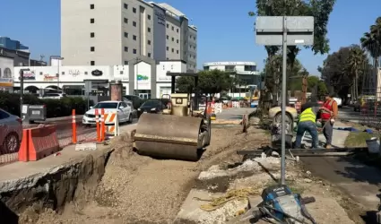 Fase final de rehabilitacin del colector Snchez Taboada