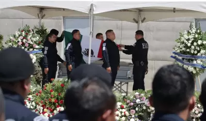 Despiden con honores a la agente Abigail Esparza Reyes