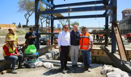 Avances del colector internacional, con un 95 % de progreso