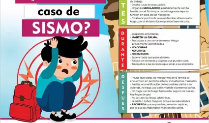 Recomendaciones tras sismo registrado