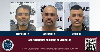 Tres prófugos de la justicia capturados