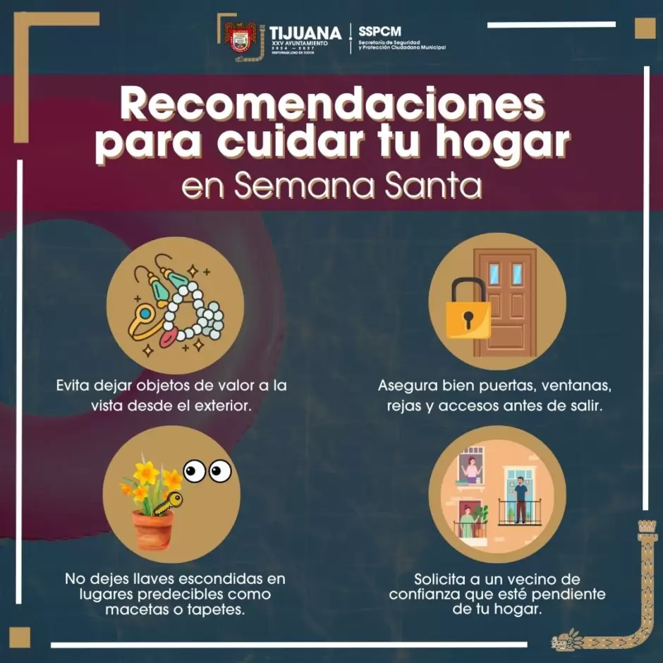 Recomendaciones para cuidar los hogares durante vacaciones