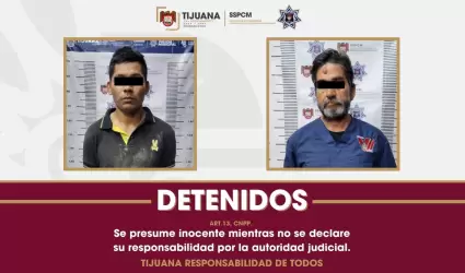 Presuntos responsables de incendio en comercio