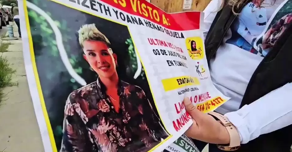 Familia de joven colombiana desparecida