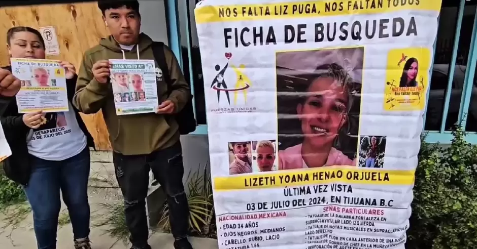 Familia de joven colombiana desparecida
