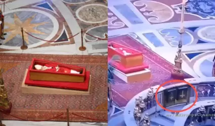 Cruces invertidas en capilla del papa Francisco