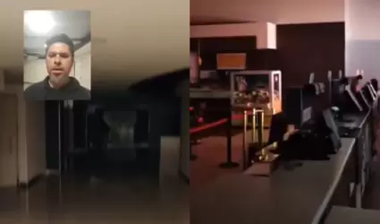 Joven encerrado en cine.