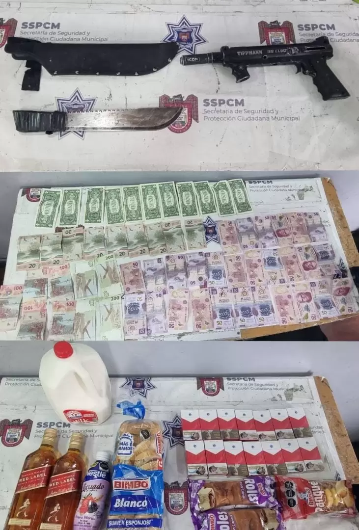 Detenidos por robo con violencia a comercio