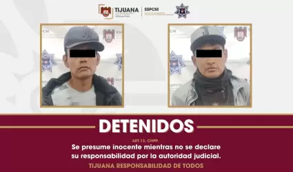 Detenidos por robo con violencia a comercio