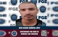 Sentencia condenatoria de ms de 6 aos en prisin por robo de vehculo con violencia