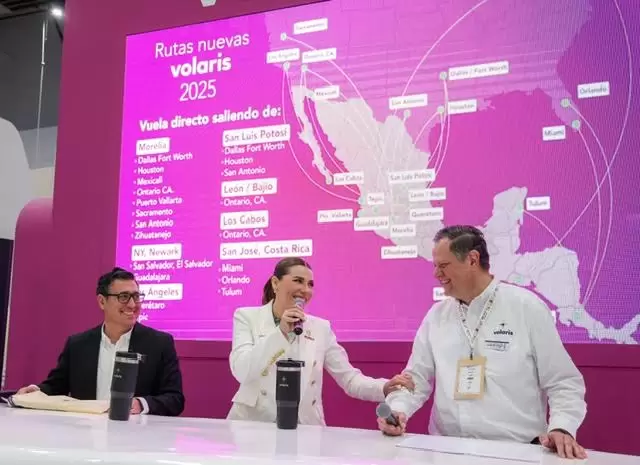 Despega BC con nueva ruta Volaris y mayor capacidad de transporte areo: Gobernadora Marina del Pilar en Tianguis Turstico
