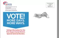 Postales enviadas a los votantes registrados para las elecciones generales especiales del Distrito Uno