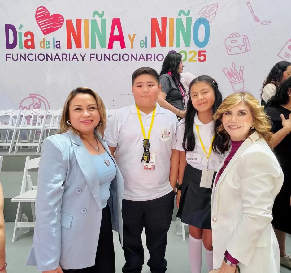 Nio presidente y nia directora del Sistema DIF Baja California