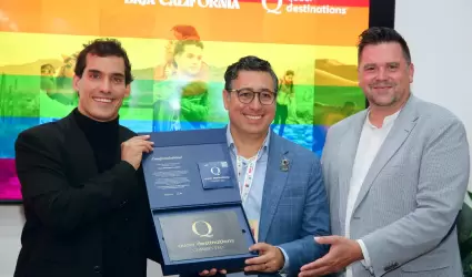 Placa "Queer Destination" que reconoce a BC como destino incluyente