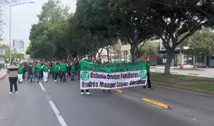 Coalicin de Colonias Populares (CCP) de Tijuana Marcha para hacer visible su la