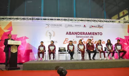 Ceremonia de abanderamiento de la delegacin deportiva de BC