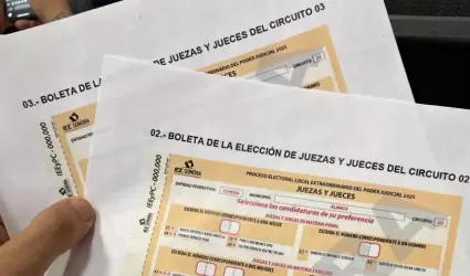 Boletas para eleccin judicial en Sonora