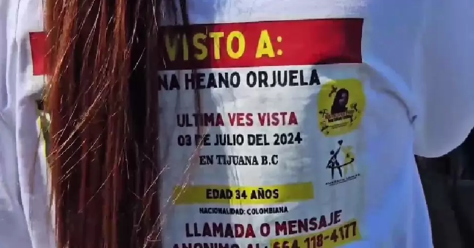 Colombiana desaparecida en Tijuana