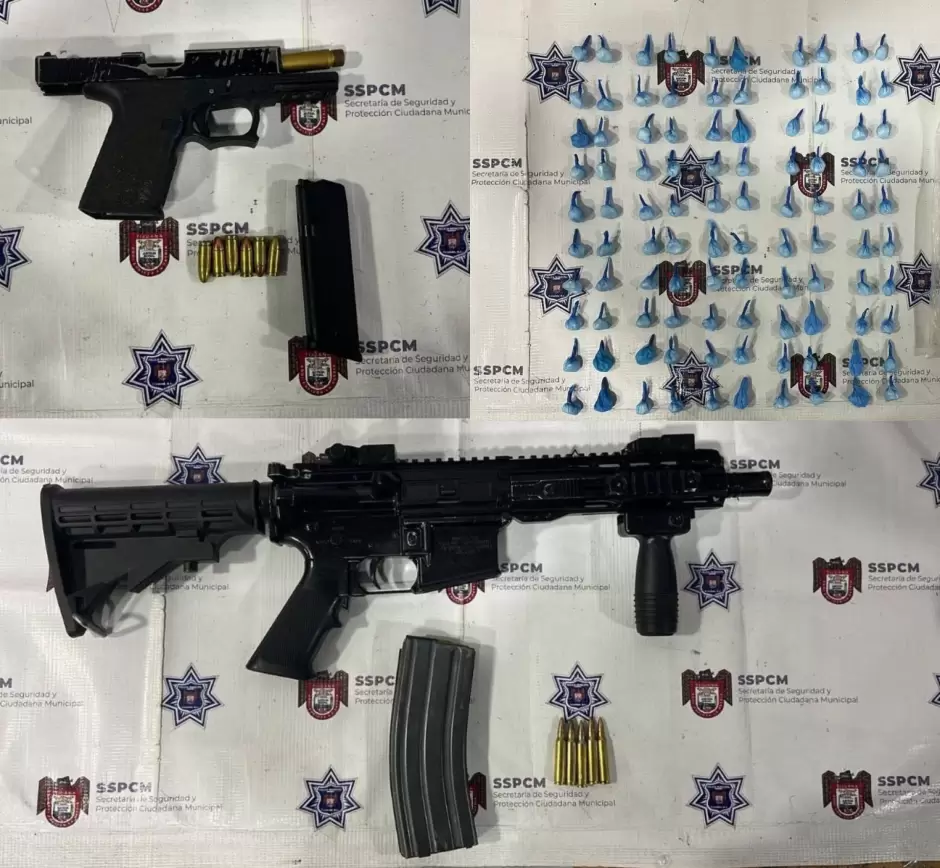 Detenidos con armas y droga