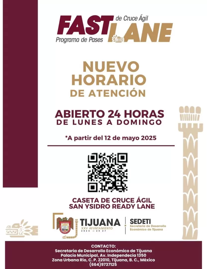 Caseta de Cruce gil de San Ysidro Ready Lane