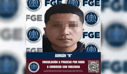 Vinculado a proceso por robo a comercio con violencia