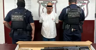Hombre armado detenido en La Rumorosa