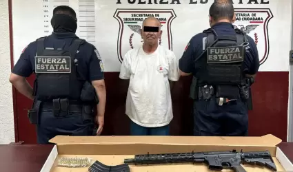 Hombre armado detenido en La Rumorosa