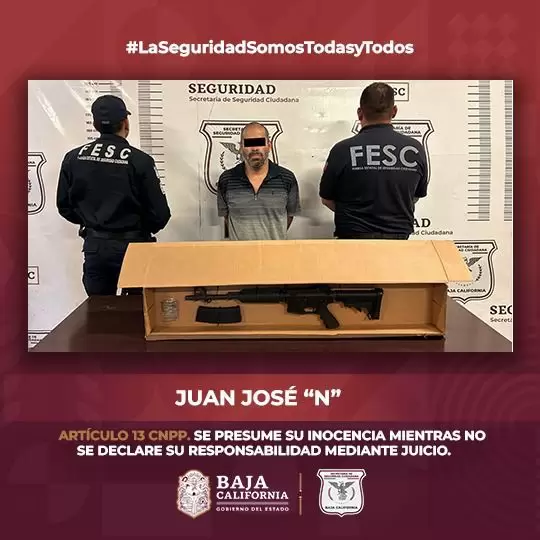 Aprehenden a hombre armado en La Rumorosa