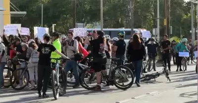 Manifestacin de ciclistas