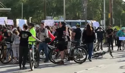 Manifestacin de ciclistas