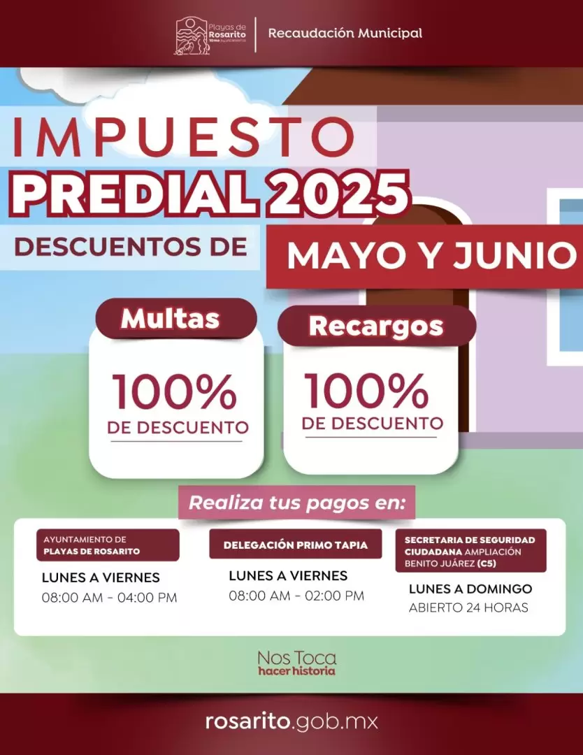 Descuento en multas y recargos del impuesto predial 2025