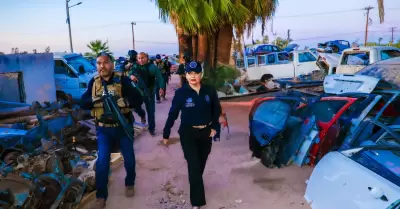 Operativos en yonkes para combatir el robo de vehículos