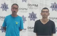 Detienen a dos hombres por robo con violencia de un vehculo en el Ejido Guanajuato