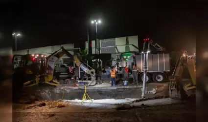 Iniciaron trabajos de reparacin por hundimiento en bulevar Snchez Taboada