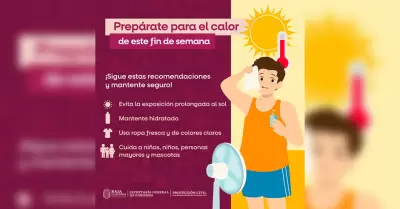 Altas temperaturas durante el fin de semana