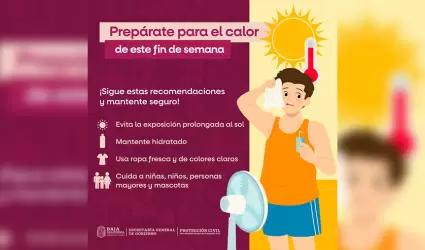 Altas temperaturas durante el fin de semana