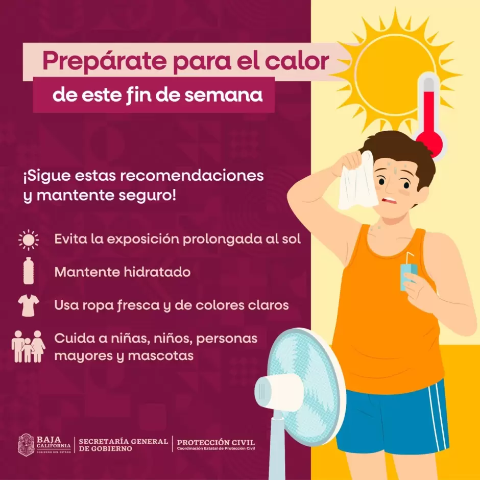 Altas temperaturas durante el fin de semana