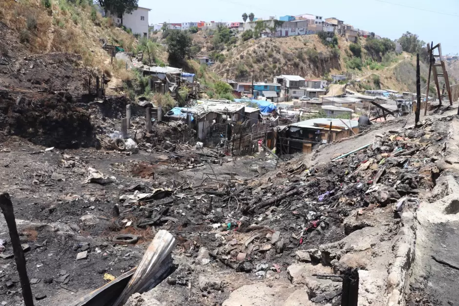 Zona afectada por le incendio