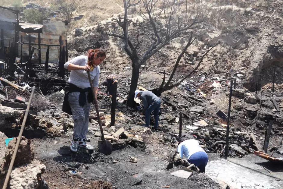 Zona afectada por le incendio