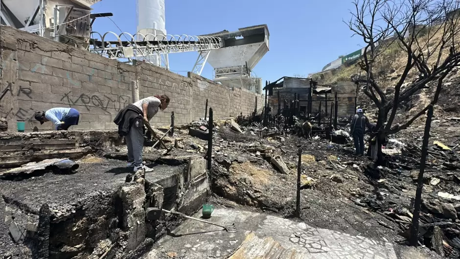 Zona afectada por le incendio
