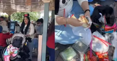 Familia mexicana en Disneyland